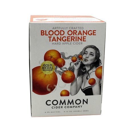 Common Cider Blood Orange Tangerine Hard Apple Cider 12 oz Can - 6 Count