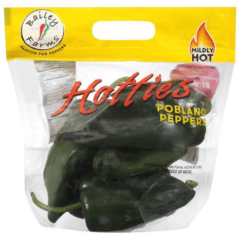 Bailey Farms Mildly Hot Poblano Peppers - 16 Ounces