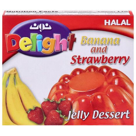 Delight Jelly Dessert, Banana and Strawberry - 85 Gm