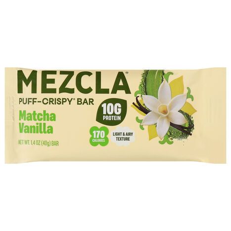 Mezcla Matcha Vanilla Puff-Crispy Bar - 1.4 Ounces