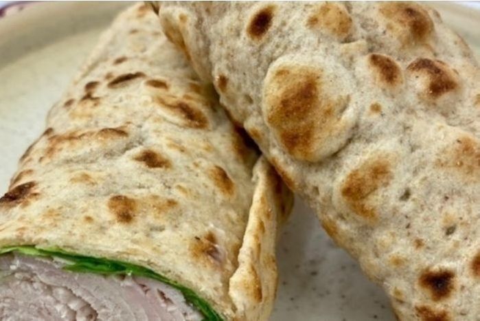 Grace's Fresh Turkey on Whole Wheat Flatbread