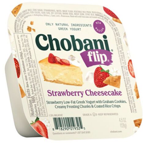 Chobani Yogurt, Greek, Strawberry Cheesecake