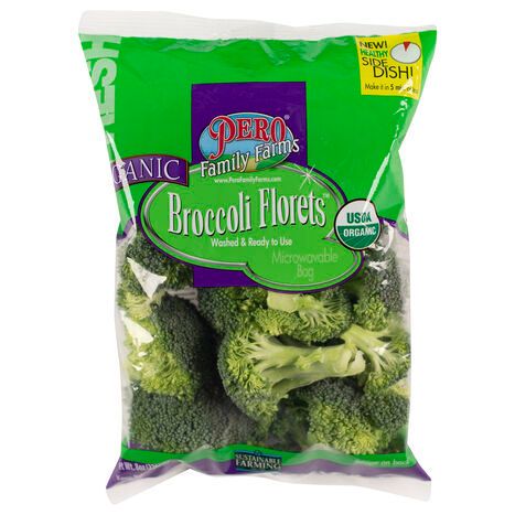 Pero Family Farms Broccoli Florets, Organic - 8 Ounces