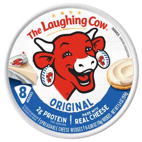 The Laughing Cow Original Spreadable Cheese Wedges - 8 x 0.68 Ounces