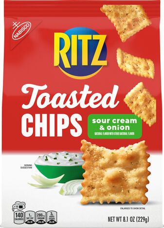 Ritz Sour Cream & Onion Toasted Chips - 8.1 Ounces