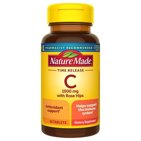 Nature Made Vitamin C, with Rose Hips, 1000 mg, Tablets - 60 Tablets