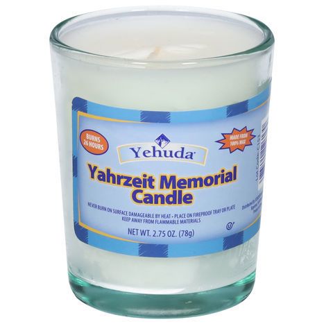 Yehuda Candle, Yahrzeit Memorial - 1 Candle