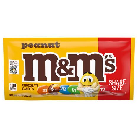 M&M's Peanut Chocolate Candies Share Size - 3.27 Ounces