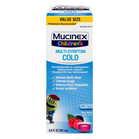 Mucinex Multi-Symptom Cold, Liquid, Very Berry Flavor, Value Size - 6.8 Fluid Ounces