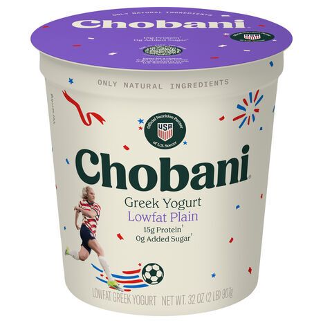 Chobani Lowfat Plain Greek Yogurt - 32 Ounces