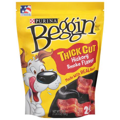Beggin' Dog Treats, Thick Cut, Hickory Smoke Flavor - 25 Ounces