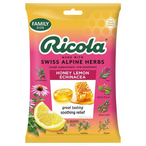 Buy Ricola Wrapped Drops Honey Lemon Echinace... Online | Mercato