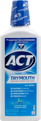 ACT Mouthwash, Anticavity Fluoride, Dry Mouth, Soothing Mint - 18 Fluid Ounces