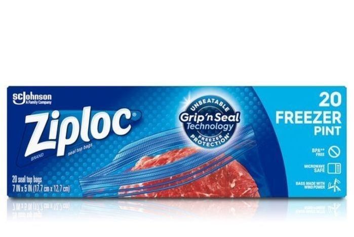Ziploc Double Zipper Pint Freezer Storage (20 Piece)
