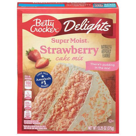 Betty Crocker Delights Strawberry Cake Mix - 13.25 Ounces