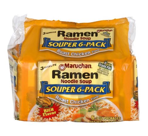 Maruchan Ramon Noodle Soup, Roast Chicken Flavor, Souper 6-Pack - 18 Ounces