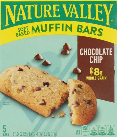 Nature Valley Soft Baked Chocolate Chip Muffin Bars - 5 x 1.24 Ounces