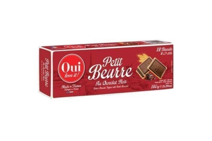 Oui Love It Butter Biscuits Topped Wth Dark Chocolate 150g