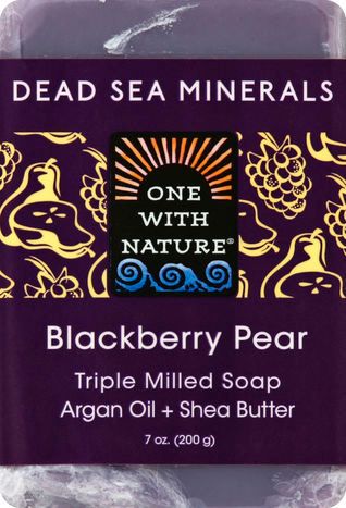One with Nature Soap, Triple Milled, Blackberry Pear - 7 Ounces
