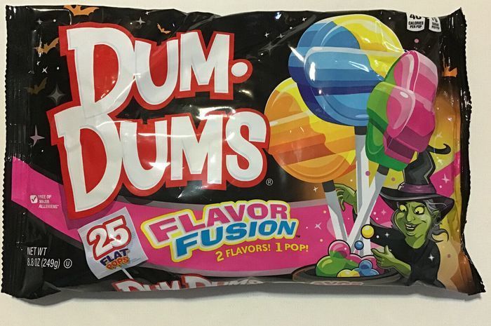 Dum Dums Flavor Fusion Flat Lollipop Suckers Candy Bag - 8.8 Ounces
