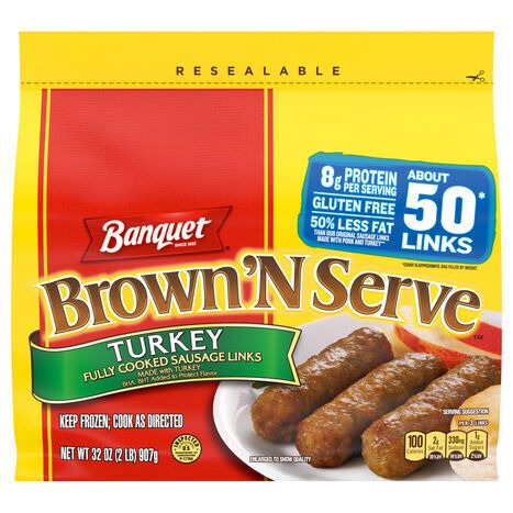 Banquet Brown 'N Serve Turkey Sausage Links - 32 Ounces