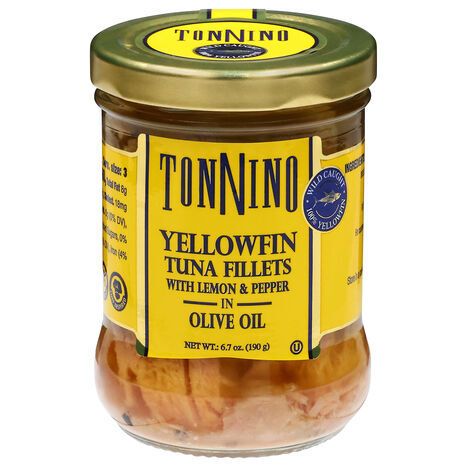Tonnino Yellowfin Tuna Fillets with Lemon & Pepper in Olive Oil - 6.7 Ounces