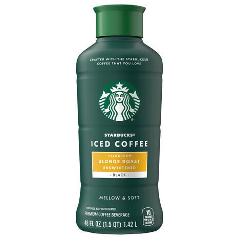 Starbucks Unsweetened Black Blonde Roast Iced Coffee - 48 Fluid Ounces