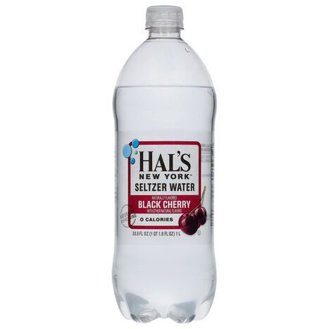 Hal's New York Black Cherry Seltzer Water - 33.8 Fluid Ounces