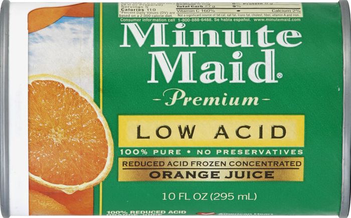 Minute Maid Juice, Orange, Frozen Concentrated, Low Acid - 10 Fluid Ounces