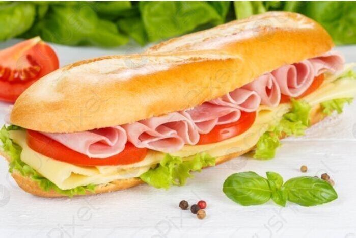 HERO COLD HAM & AMERICAN CHEESE (MAYONNAISE, LETTUCE, TOMATO)