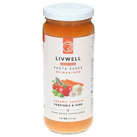 Livwell Creamy Tuscan Vegetable & Herb Pasta Sauce - 16 Ounces