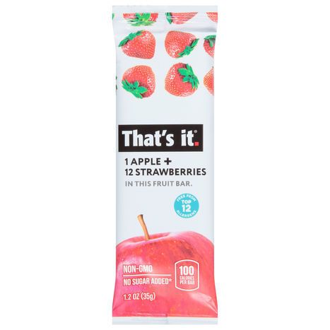 That's It Fruit Bar, Apple + Strawberries - 1.2 Ounces