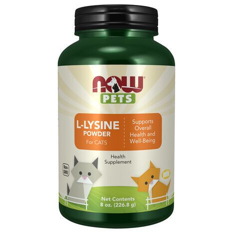 NOW L-Lysine Powder for Cats - 8 Ounces