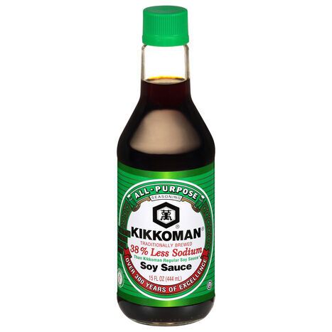 Kikkoman 38% Less Sodium All-Purpose Soy Sauce - 15 Fluid Ounces