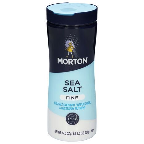 Morton Fine Sea Salt - 17.6 Ounces