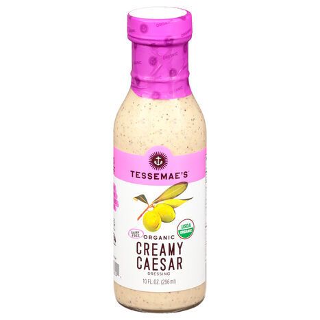Tessemae's Dressing, Organic, Creamy Caesar - 10 Fluid Ounces