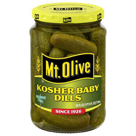 Mt. Olive Kosher Baby Dills Pickles - 24 Fluid Ounces
