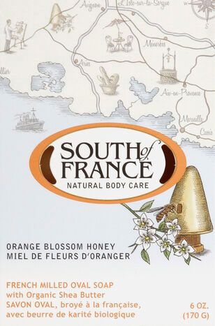 South of France Oval Soap, French Milled, Orange Blossom Honey - 6 Ounces