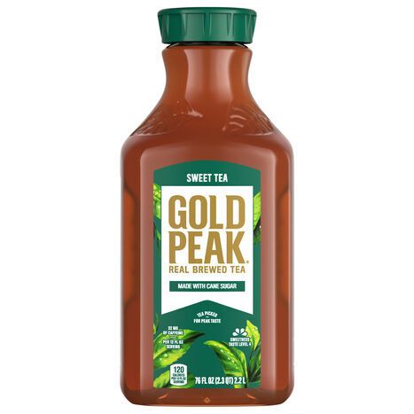 Gold Peak Brewed Tea, Sweet Tea, Real - 76 Fluid Ounces