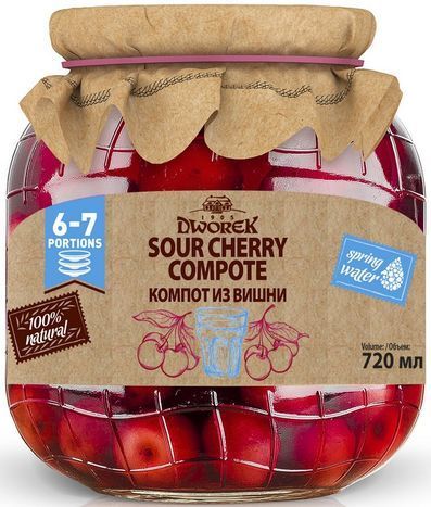 Dworek Cherry Compote - 720 Grams