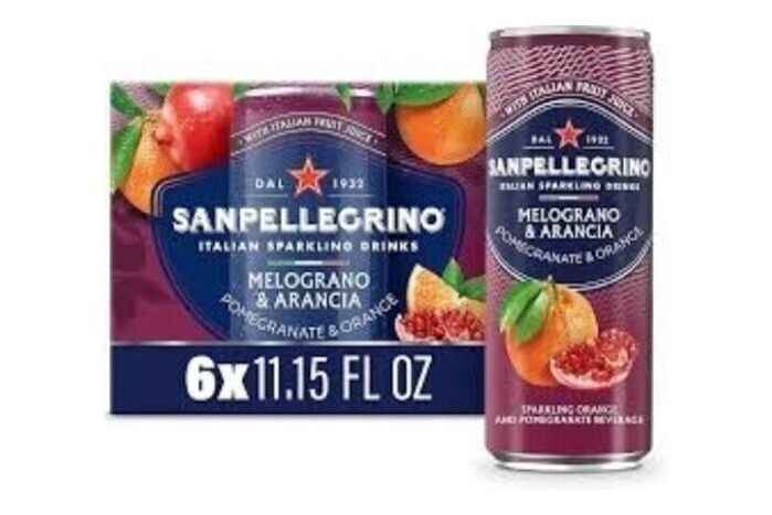 Sanpellegrino Italian Sparkling Drink Orange And Pomegranate 6 Pack of 11.15 Fl Oz Cans