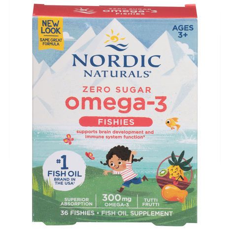 Nordic Naturals Omega-3 Fishies, 300 mg, Tutti Frutti - 36 Fishies