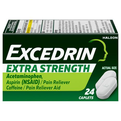 Excedrin Extra Strength Caplets Pain Reliever - 24 Caplets