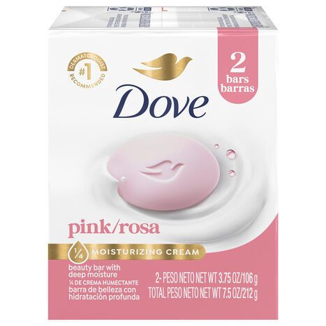 Dove Pink Beauty Bar With Deep Moisture - 2 x 3.75 Ounces