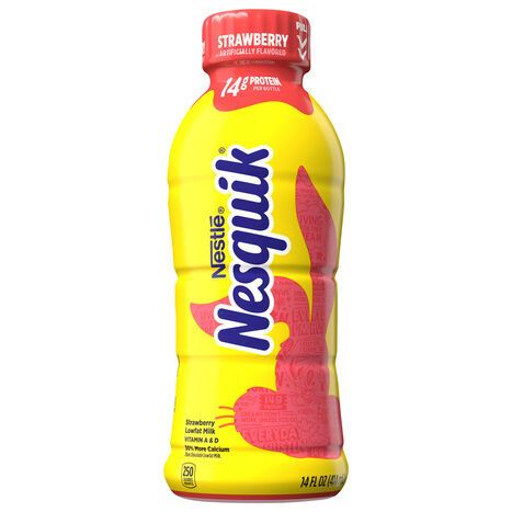 Nesquik Lowfat Strawberry Milk - 14 Fluid Ounces