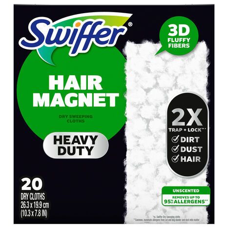 Swiffer Hair Magnet Heavy Duty Unscented Dry Sweeping Cloths - 20 Cloths