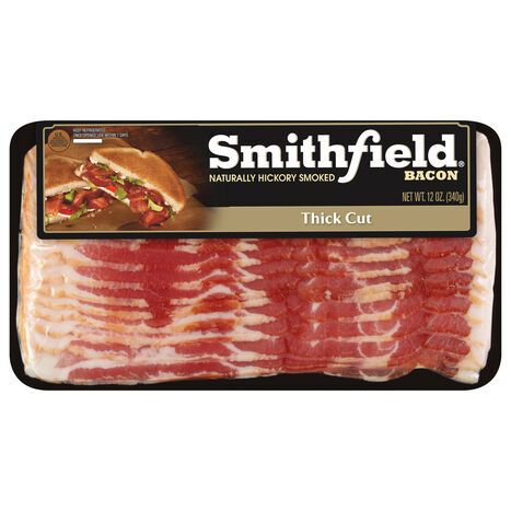 Smithfield Thick Cut Naturally Hickory Smoked Bacon - 12 Ounces