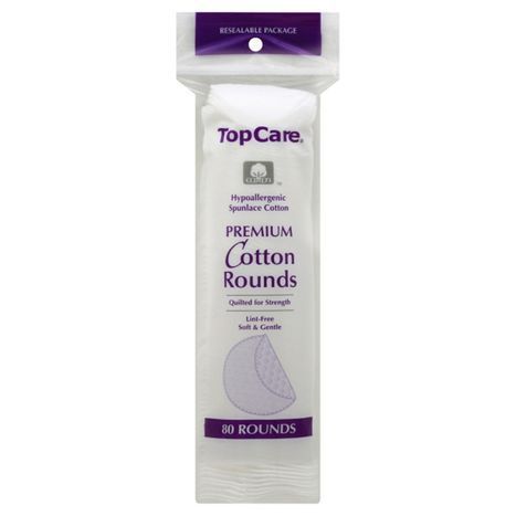 TopCare Cotton Rounds, Premium - 80 Count