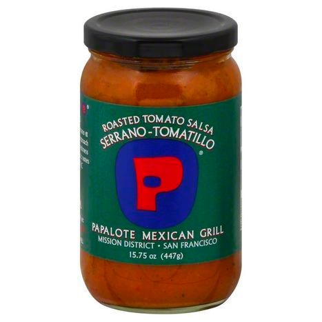 Papalote Mexican Grill Salsa, Roasted Tomato, Serrano-Tomatillo - 15.75 Ounces