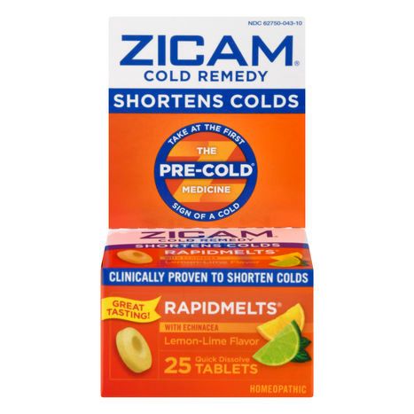 Zicam Cold Remedy, Lemon-Lime Flavor, Quick Dissolve Tablets - 25 Tablets